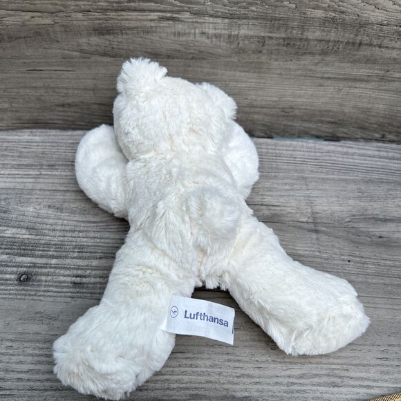 Lufthansa white 8” Teddy Bear Plush toy super soft polar bear - Picture 7 of 8